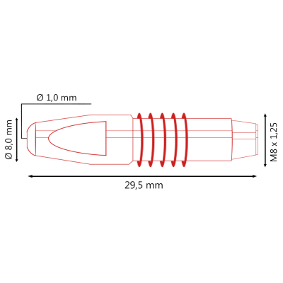 AM2CT12 Контактный наконечник Arc М8 ECu 1,2x29,5 мм фото артикул: AM2CT12