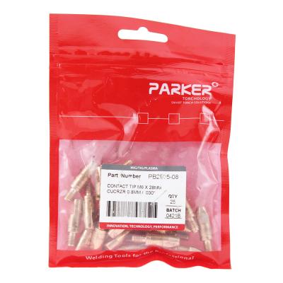PB2505-08 Контактный наконечник Parker М6 CuCrZr 0,8x28,0 мм (MIG/MAG) фото артикул: PB2505-08