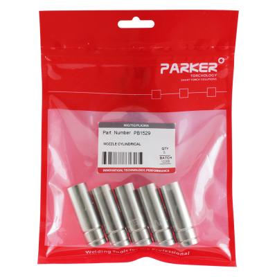 PB1529 Сопло газовое Parker цилиндрическое медное 16 мм для полуавтоматических горелок SGB 150A / SGF 150A / STH 150AE (MIG/MAG) фото артикул: PB1529