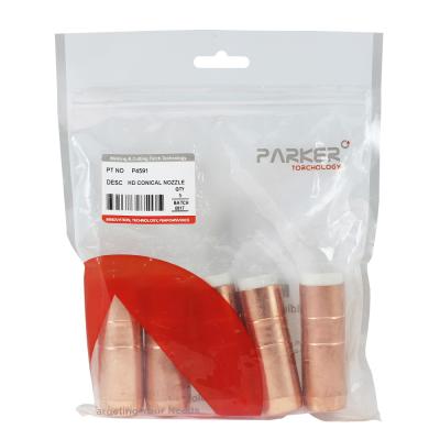 P4591 Сопло газовое Parker коническое медное особой стойкости 19 мм для полуавтоматических горелок BND 400A / Bernard фото артикул: P4591