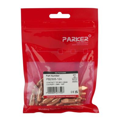 PB2505-12A Контактный наконечник Parker CuCrZr для алюминиевой проволоки 1,2x28 мм (MIG/MAG) фото артикул: PB2505-12A