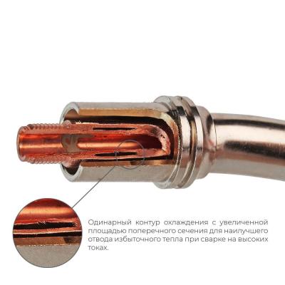 Сварочная полуавтоматическая горелка Parker SGB 501W с улучшенной подачей охлаждающей жидкости 3 метра (MIG/MAG) фото артикул: SVA-SGB5000-30ERBG