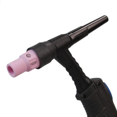 Сварочная аргонодуговая горелка Arc T1W с гибким гусаком, 9-пиновым разъёмом управления и системой One TIG 4 метра для TIG сварки в среде аргона фото артикул: T1WFX-S1-4M-SL-QWF1-QWR1-QGS4-PSP2110-P9-BG