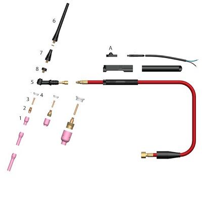 Расходные детали для горелки A-125 (WP-9) фото