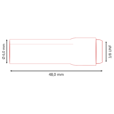P796F71 Сопло Parker керамическое удлинённое №4L 6,0x48,0 мм (TIG) фото артикул: P796F71